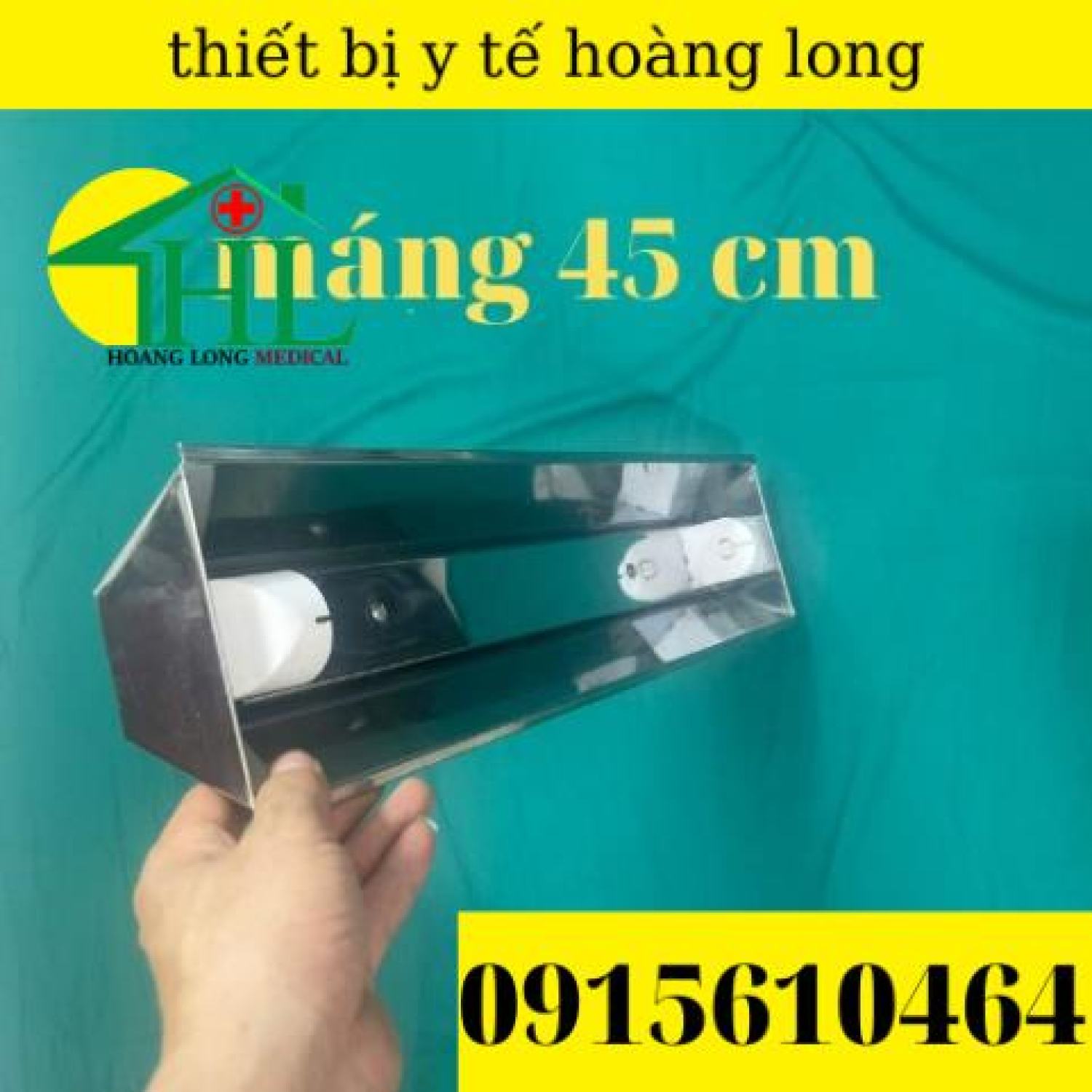 [Com Bo Máng + Bóng UV 45cm ] Đèn Cực Tím Diệt Khuẩn Không Khí - Inox