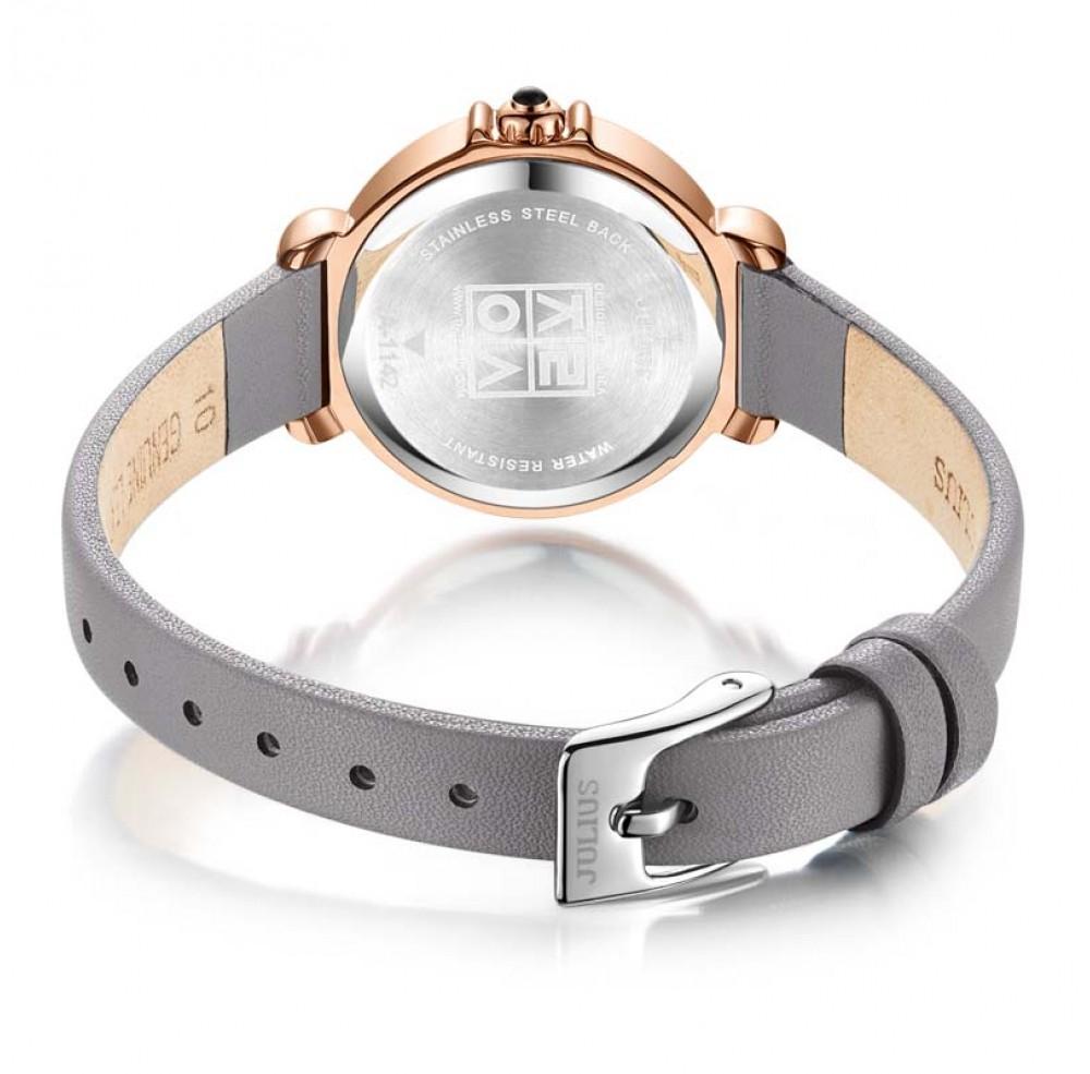 ĐỒNG HỒ NỮ JA-1142D JULIUS HÀN QUỐC DÂY DA (XÁM)