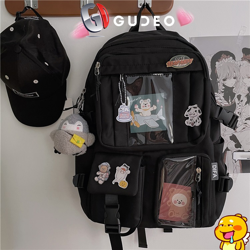 HOÀN TIỀN 15% - Balo nữ balo đi học Ulzzang Hàn Quốc cao cấp màu nhẹ dịu túi trong thiết kế cực đẹp model 2023 Hàng Loại Xịn - GUDEO