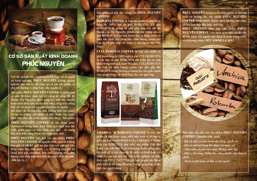 Cà phê nguyên chất Robusta (bột) gói 500g