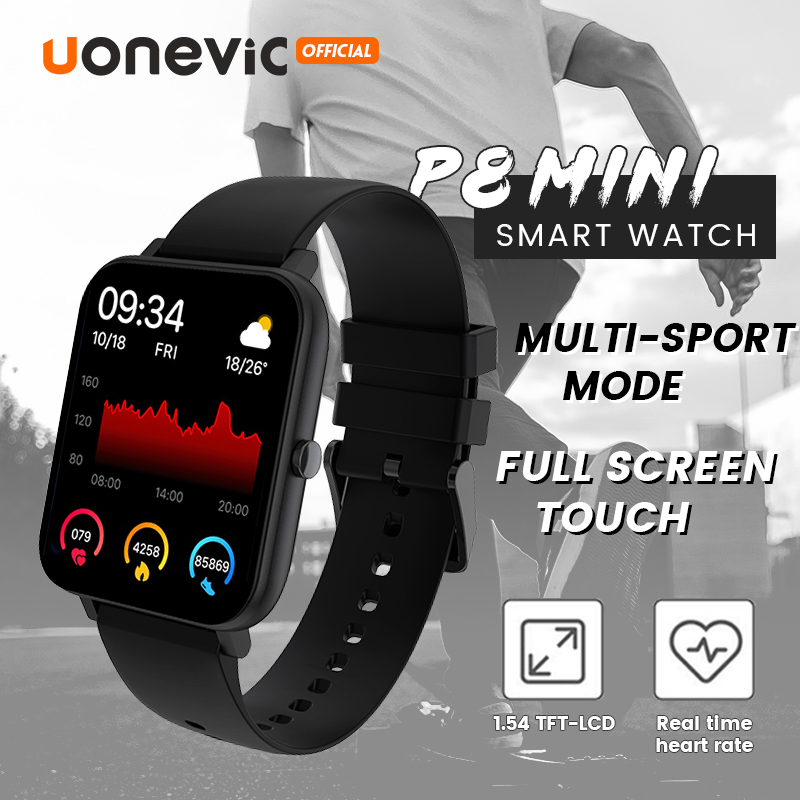 Đồng Hồ Thông Minh Uonevic P8 1.4 inch chống nước IPX7 Theo dõi Nhịp tim