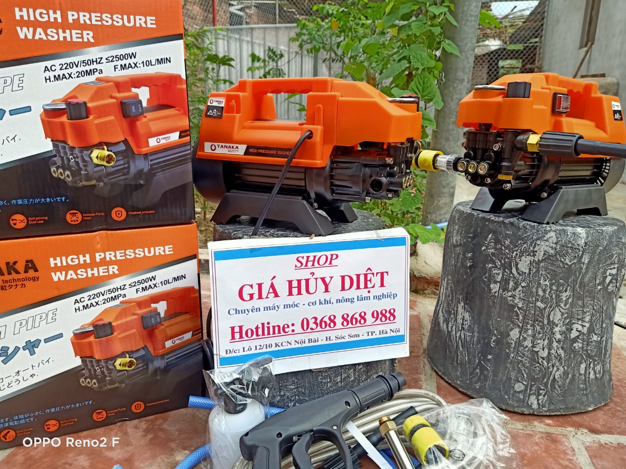 máy rửa xe tanaka 2500w có chỉnh áp