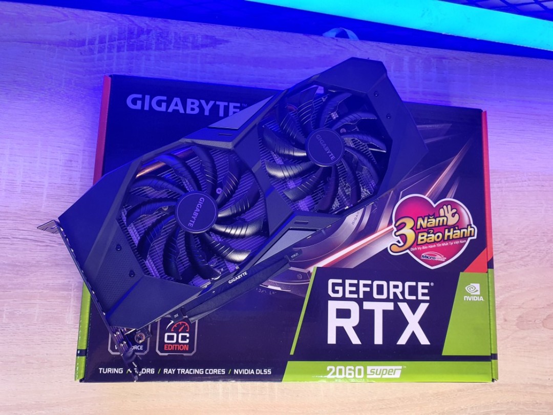 Vga rtx 2060 supper 8gdr6 gigabyte windforce oc fullbox còn bh hãng