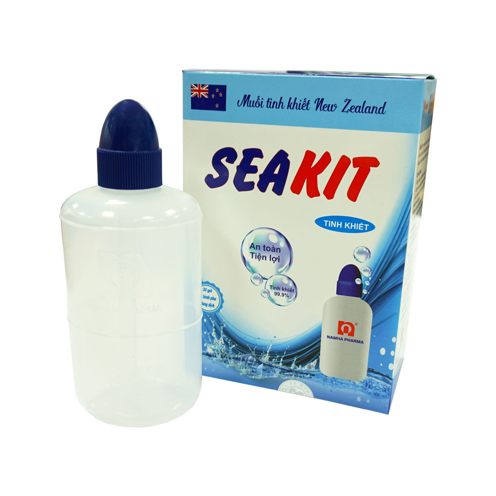 Nước muối sinh lý Seakit & Nước muối Seakit (Kèm bình pha)