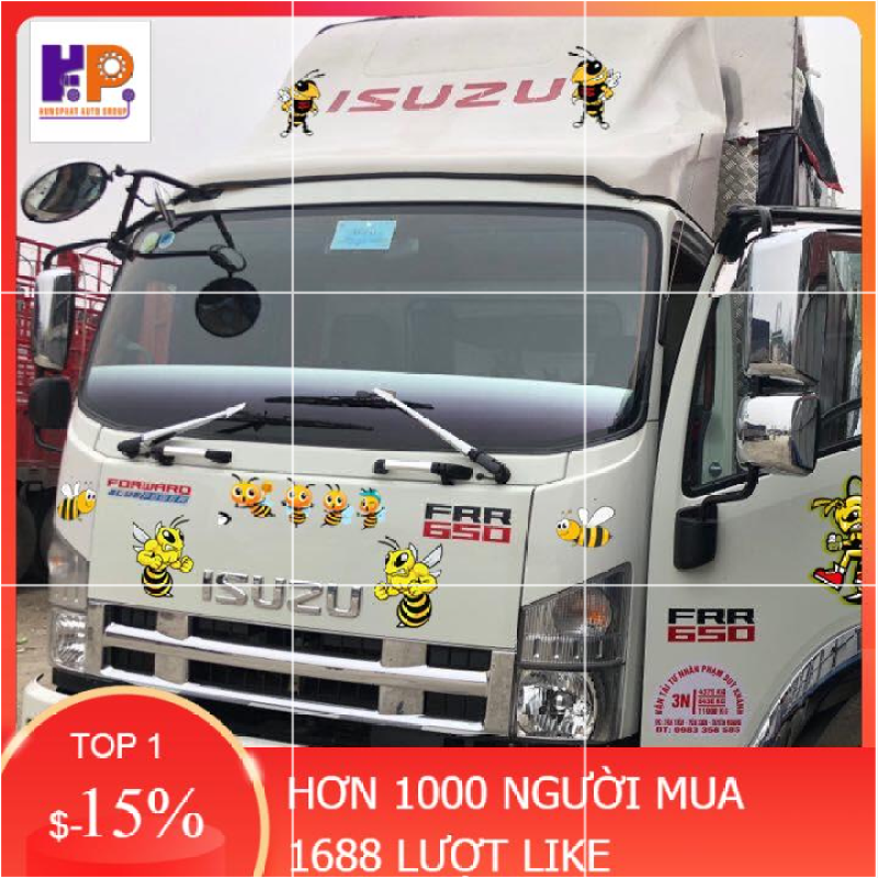 Tem combo Ong vàng - Decal 19 chú ong vàng dán xe tải, ô tô