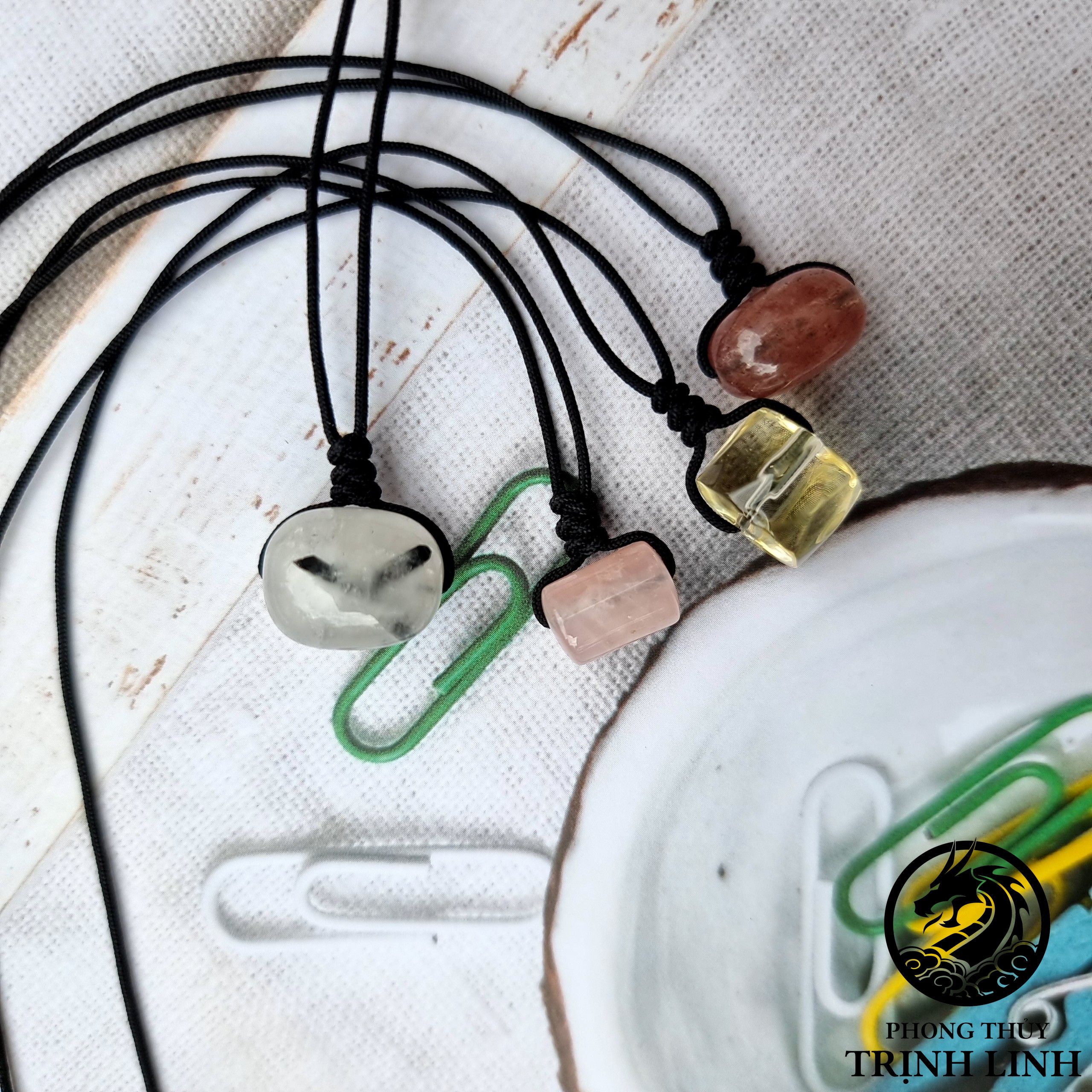 VÒNG CỔ 1 HẠT ĐÁ THẠCH ANH LU THỐNG