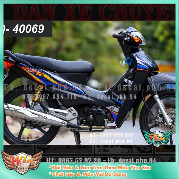 Tem rời Wave S 100 xe đen B