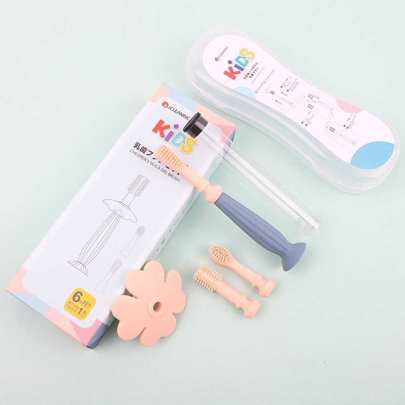 Bộ Bàn Chải Đánh Răng 3 Giai Đoạn Kids Cho Bé Hàng Xuất Nhật