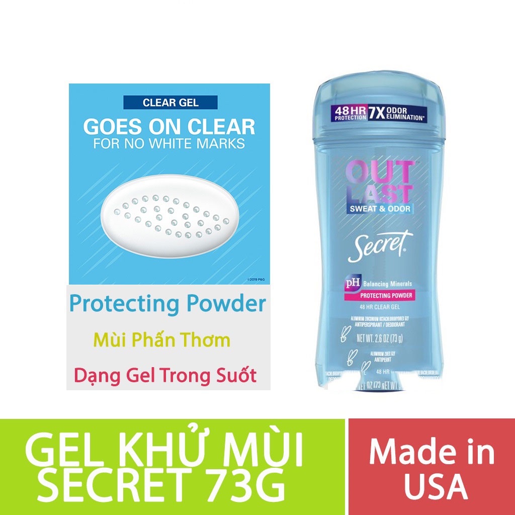 Lăn khử mùi nữ Secret Clear ɡel 73g