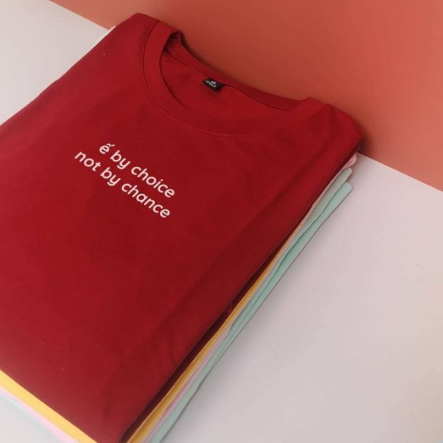 Áo thun unisex cotton im chữ ế by choice, not by chance.