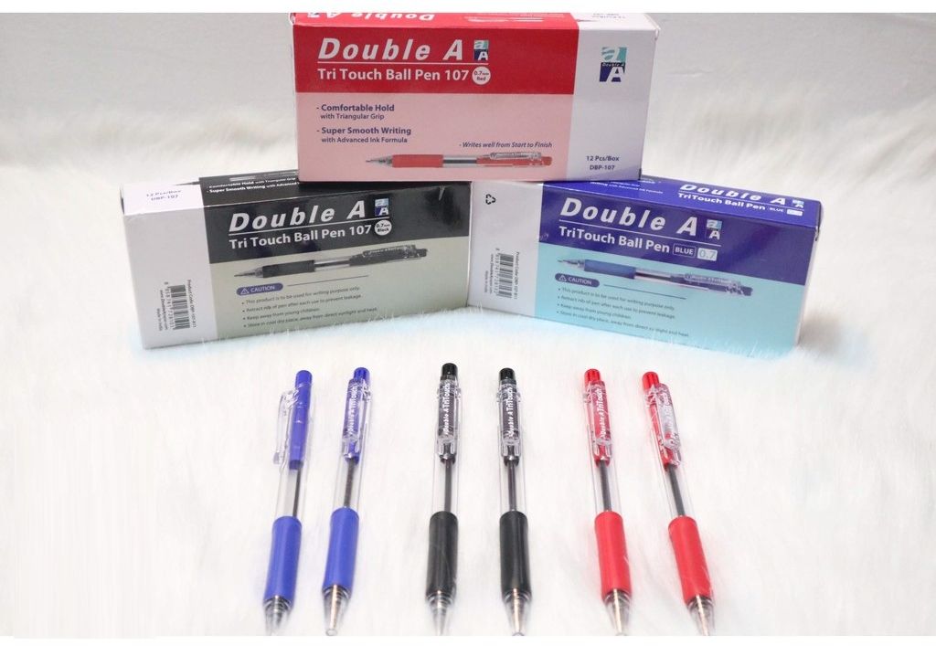 Bút bi bấm double a tritouch ball pen 0.7mm