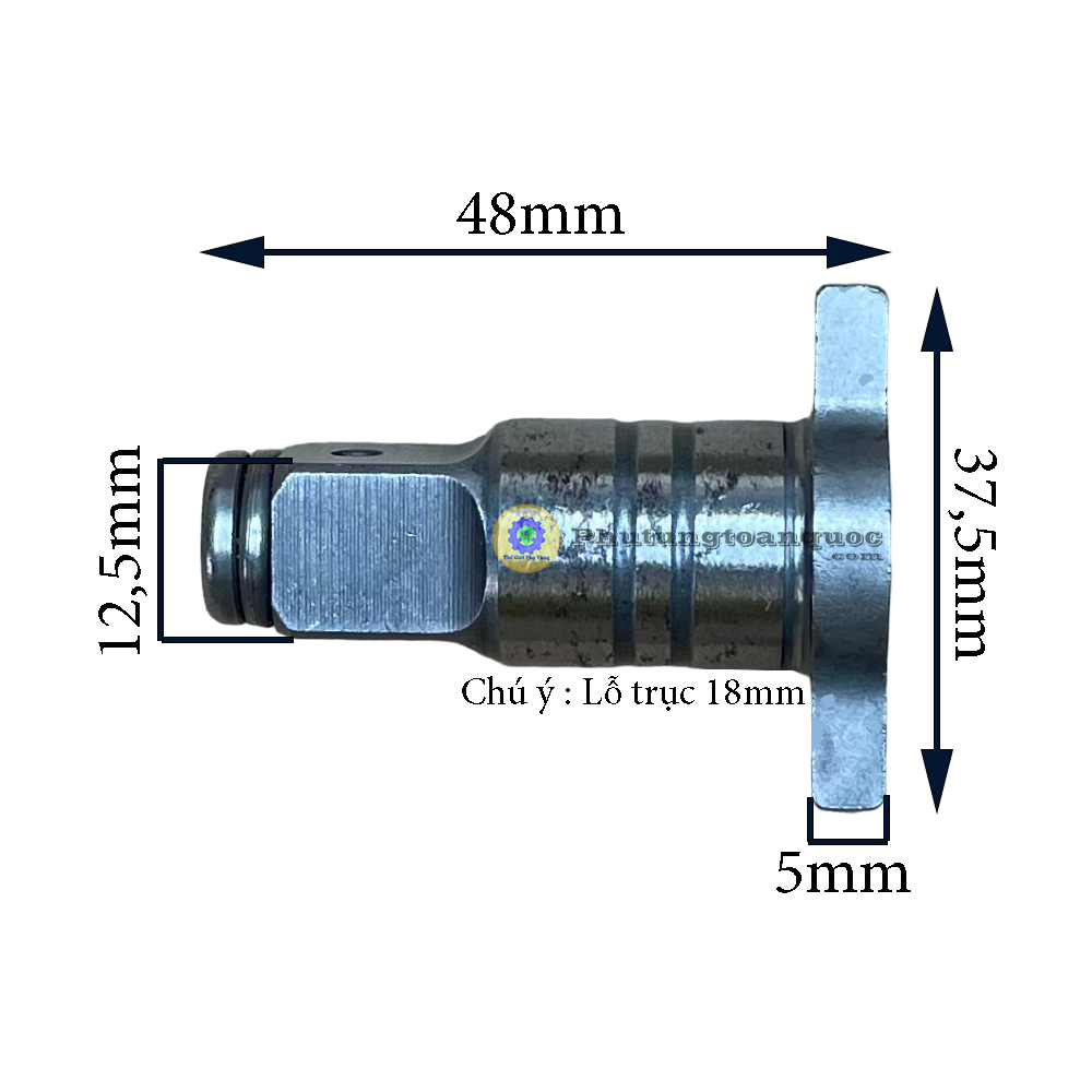 Trục Nối Máy Siết Bulong Lỗ Trục 18mm Dùng Chung Các Hãng TQ HITACHI, MAKITA, DEWALT Cùng Kích Thước