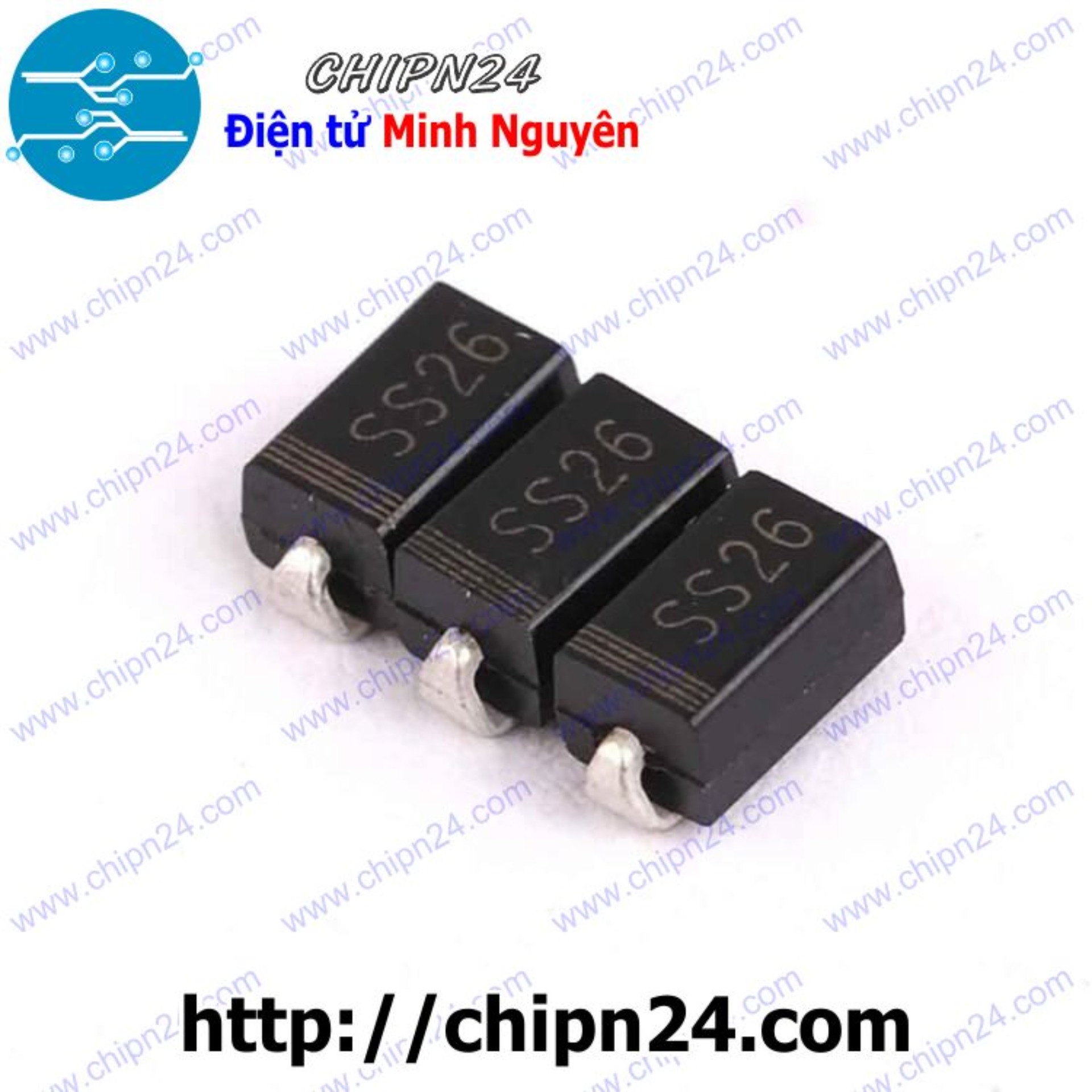 Diode dán ss26 sma 2a 60v