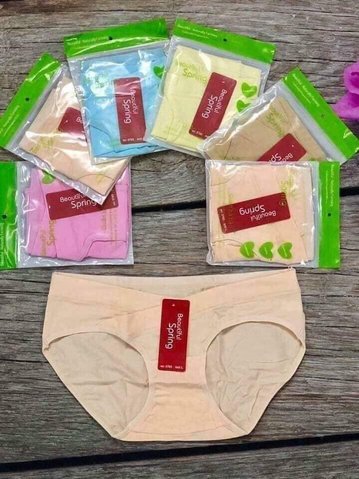 Combo 5 Quần Lót Cạp Chéo Cho Bà Bầu Túi Zip