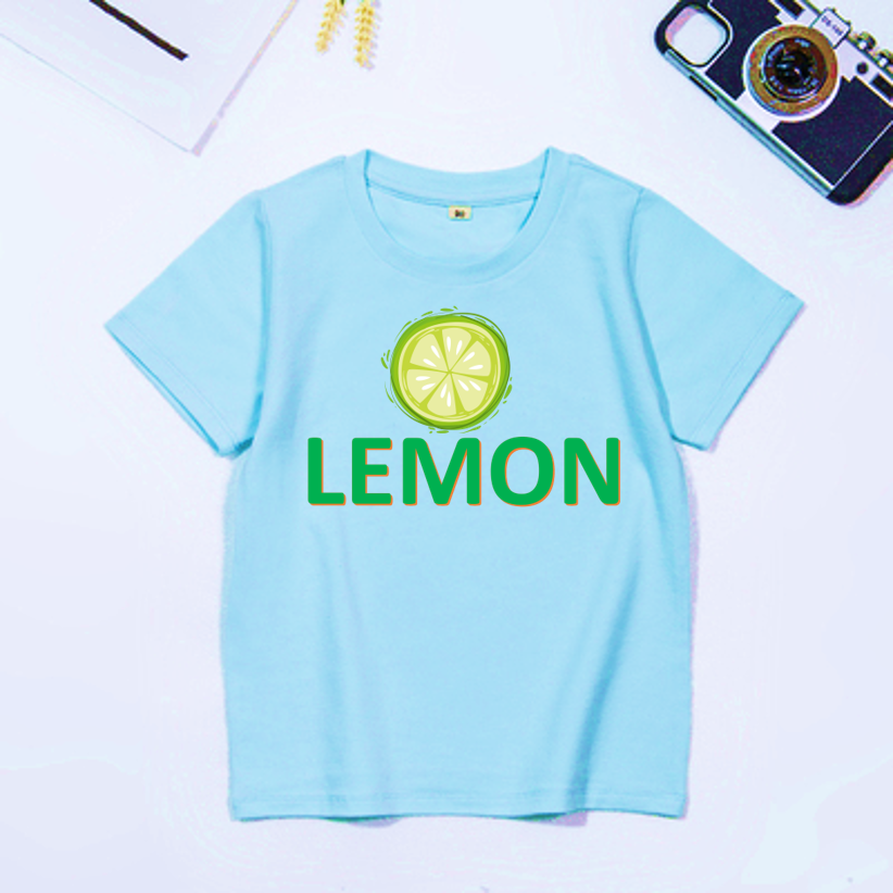 [HCM][size 5 - 90kg] áo thun vải đẹp nam nữ |  in hình lemon |bé trai gái  áo thun cặp nhóm áo thun mặc cho cả gia đình.