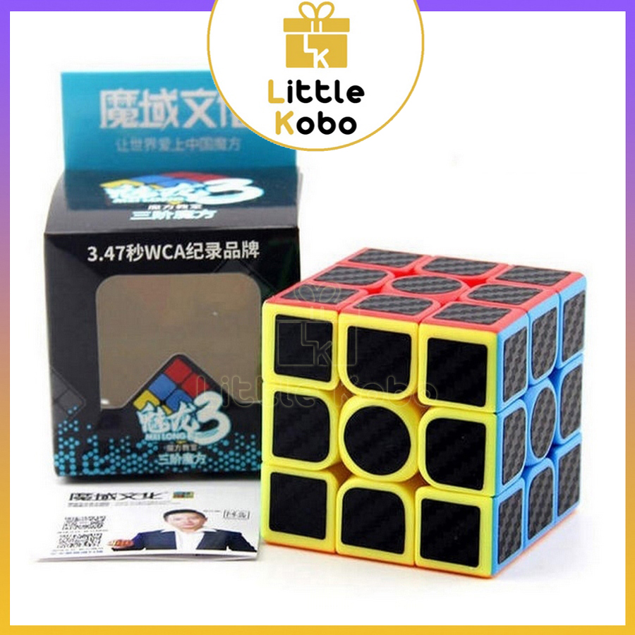 Rubik 3x3 MoYu MeiLong Carbon 3x3 Cacbon Rubic 3 Tầng Đồ Chơi Trí Tuệ Trẻ Em Phát Triển Tư Duy 3x3x3 - Little Kobo
