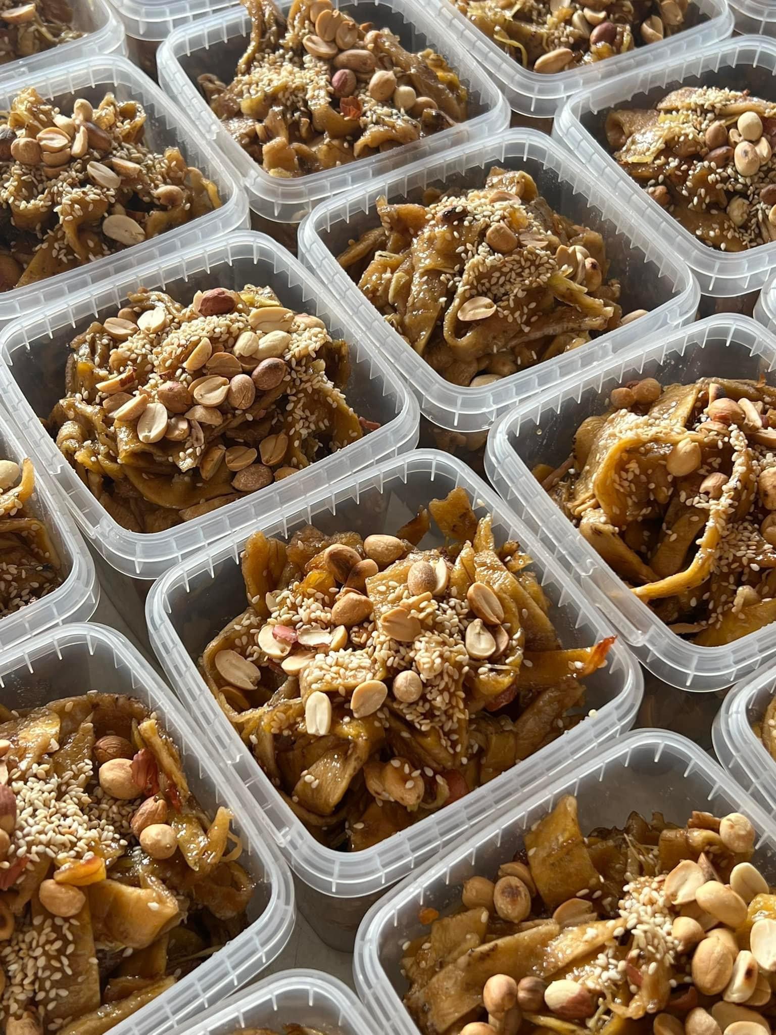 500G mứt chuối dẻo đậu mè gừng siêu thơm ngon