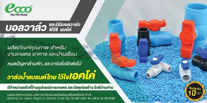 Van khóa nước Ecco 2 đầu răng trong phi 21 nhập khẩu từ Thái Lan