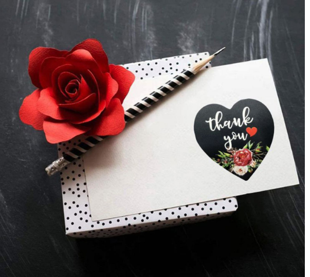 Cuộn 500 tem dán thank you, tem dán cảm ơn vì đã đặt hàng