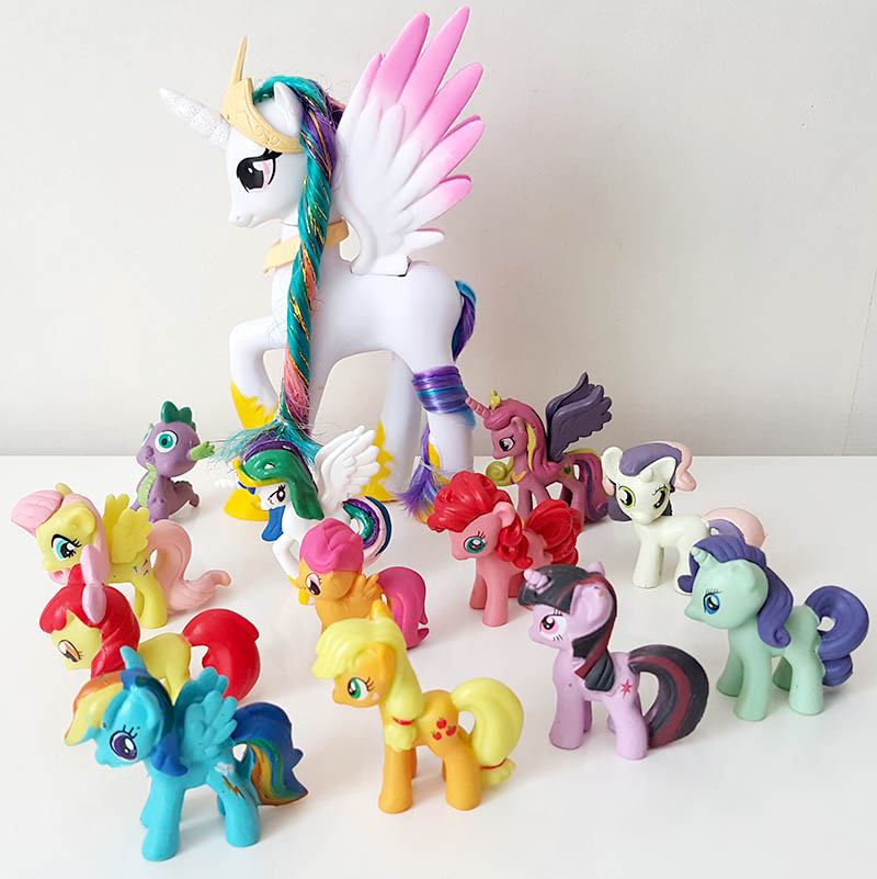 13 Ngựa Thiên Thần Pony (12 Ngựa Size 3cm-5cm+1 Ngựa 14cm)