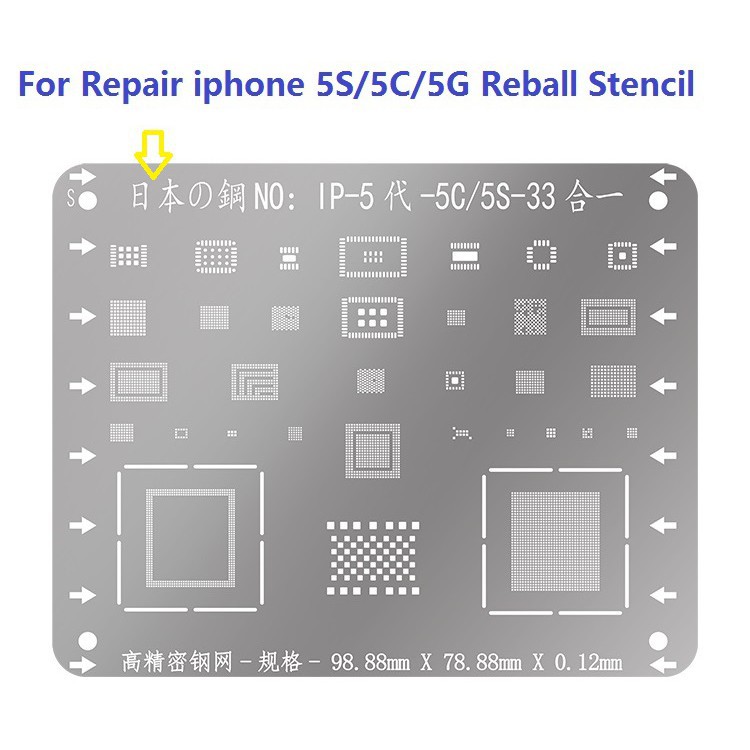 Vỉ làm chân iphone 5-5c-5s wl đủ ic