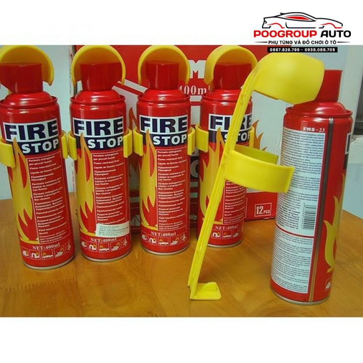 Bình chữa cháy mini 500ml để xe hơi poogroup