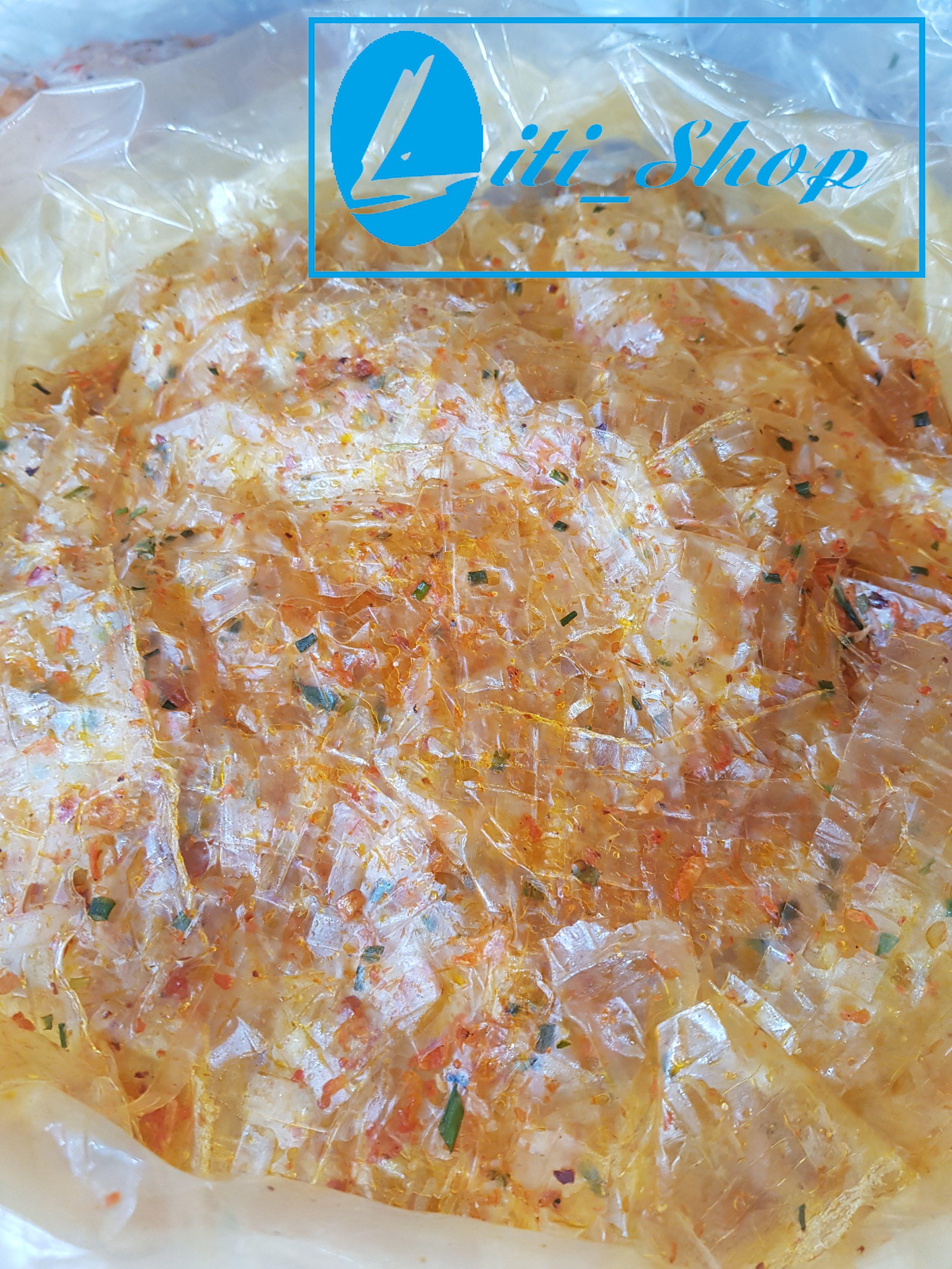 [500Gr] Bánh tráng Trộn Ruốc sate (Màu vàng)