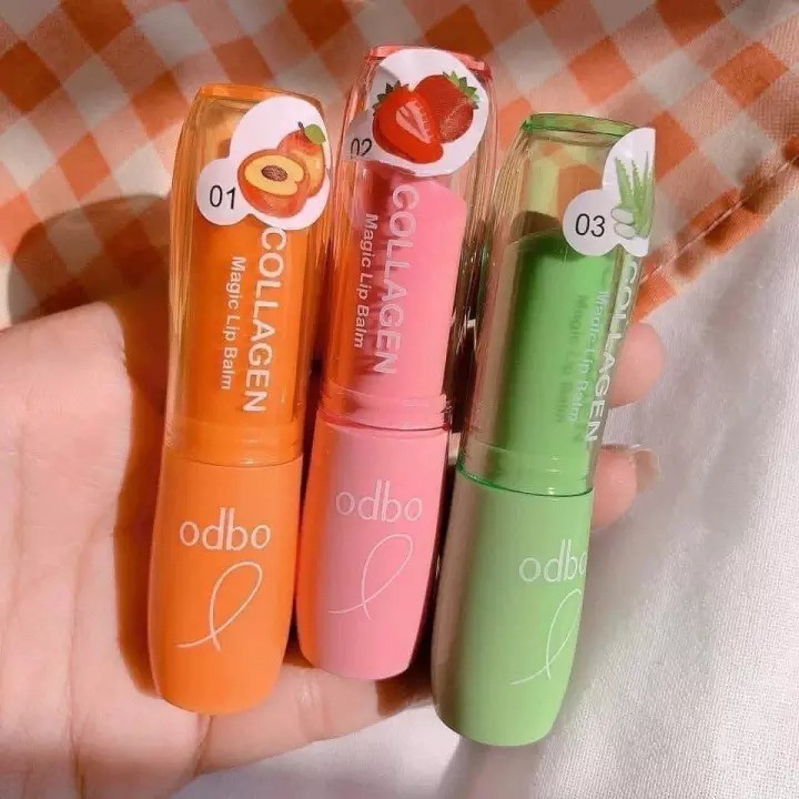 [HCM]Son Dưỡng Môi ODBO OD521 Collagen Magic Lip Balm