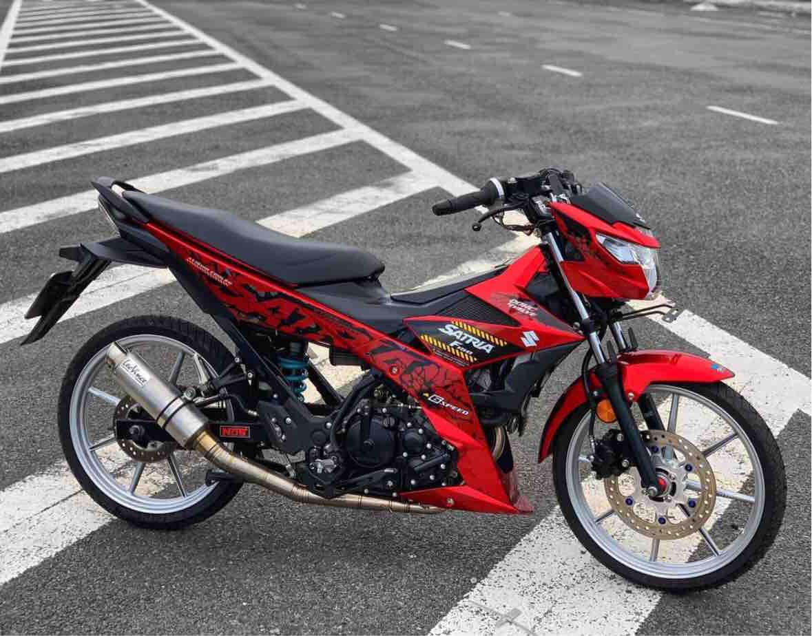 Tem rời Satria dán xe đỏ