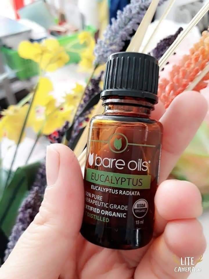Tinh dầu khuynh diệp - Eucalyptus Essential Oil (Tinh dầu hữu cơ Bare Oils - USDA Organic) 15ml