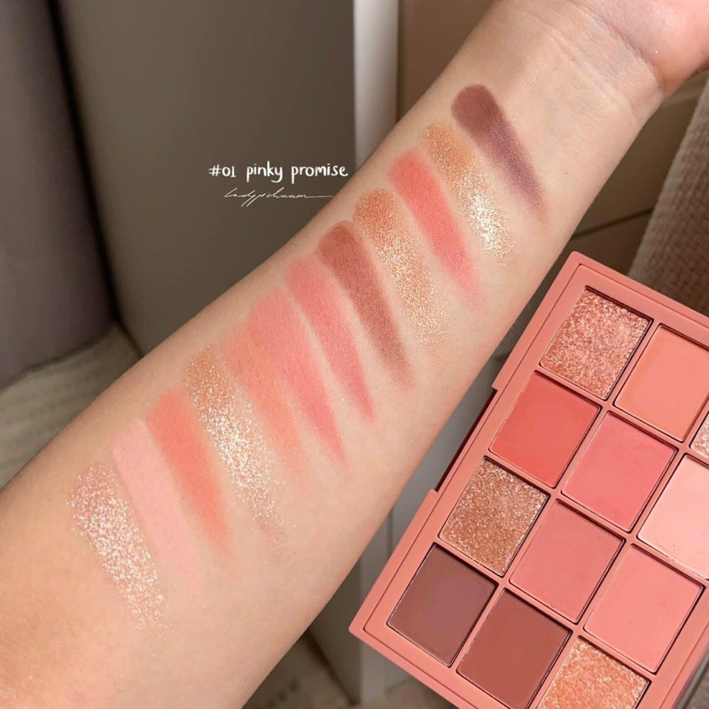 Bảng phấn mắt 12 ô odbo multi look eye palette od2012 gồm ánh nhũ và lì