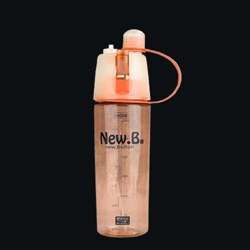 [HCM]Bình uống nước 2 chức năng New.B 600ML (Hồng nhạt)