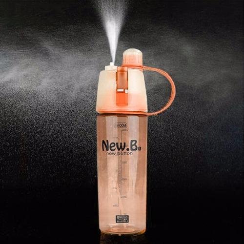 [HCM]Bình uống nước 2 chức năng New.B 600ML (Hồng nhạt)