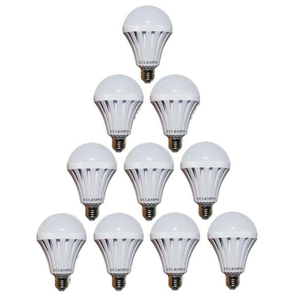 Bộ 10 bóng đèn Led Bulb tích điện thông minh 7W (Trắng)