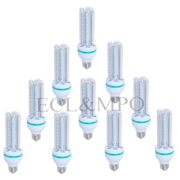 Bộ 10 bóng đèn LED chữ U 12W (Ánh Sáng Trắng)