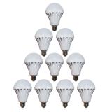 Bộ 10 bóng đèn Led Intelligent Emergency Buld tích điện thông minh 12W + Tặng 2 chân đèn