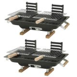 Bộ 2 bếp nướng than hoa All Steel Hibachi (Đen)