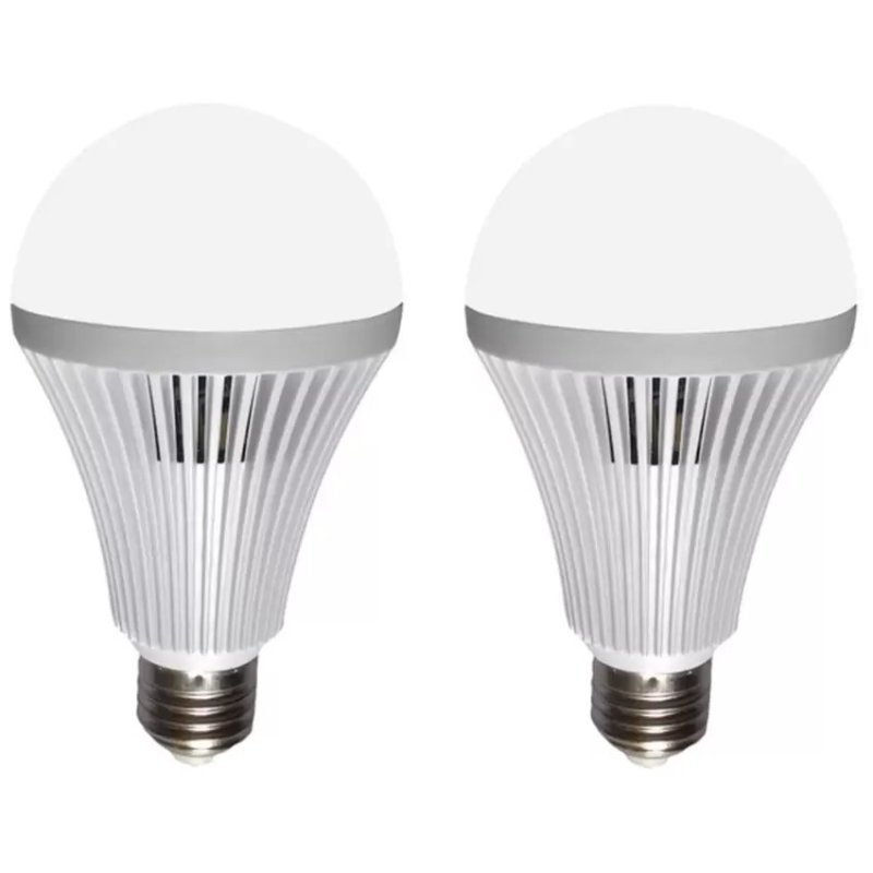 Bộ 2 bóng đèn Led Bulb tích điện thông minh SmartCharge 12W ánh sáng trắng (Trắng) shopaha247
