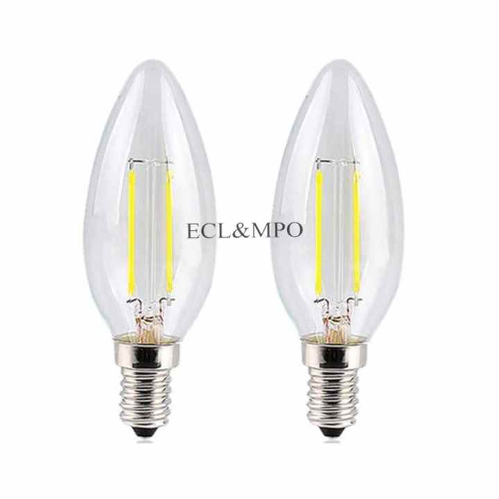 Bộ 2 bóng đèn Led giả dây tóc Edision 2 đường Led 3W đuôi E14 ( Ánh Sáng Vàng)