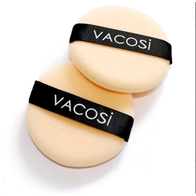 Bộ 2 bông phấn khô trang điểm tròn Vacosi collection Pro-makeup BP-01 cao cấp