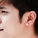 Bộ 2 bông tai thời trang 5mm BT39 (màu bạc, hột trắng)