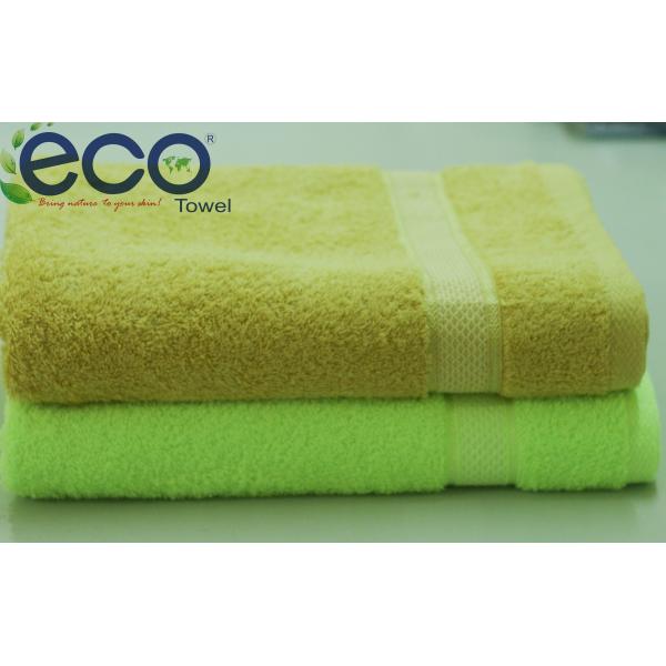 Bộ 2 khăn tắm cotton 70x140cm  ECO TC01 (Xanh lá cây, Nâu)