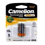 Bộ 2 pin sạc Camelion 1100mAh 1,2V AAA TIGĐ139 (Vàng)