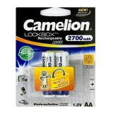 Bộ 2 pin sạc Camelion LockBox 2700mAh 1,2V AA TIGĐ135 (Trắng)