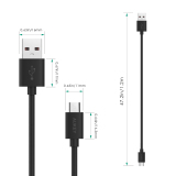 Bộ 3 cáp điện thoại Aukey CB-D10 Micro USB 3 Pack (Black)