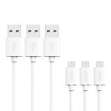 Bộ 3 cáp điện thoại Aukey CB-D10 Micro USB 3 Pack (Trắng)