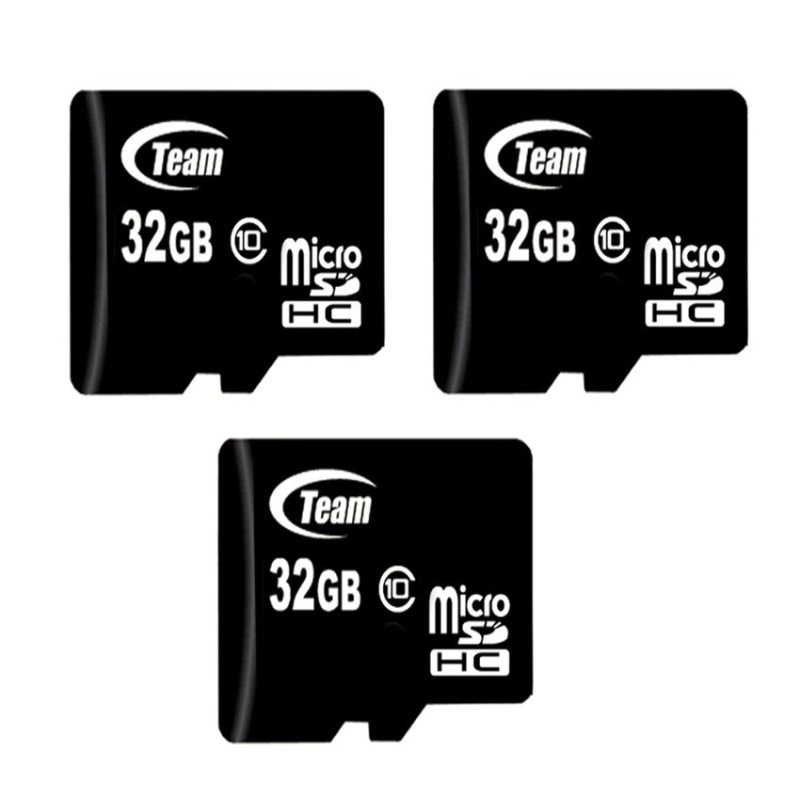 Bộ 3 Thẻ nhớ 32GB Team Taiwan MicroSDHC Class 10 (Đen)