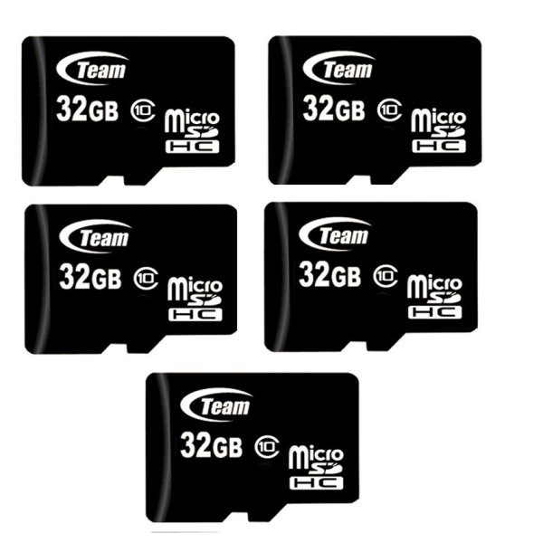 Bộ 5 Thẻ nhớ 32GB Team Taiwan MicroSDHC Class 10 (Đen)