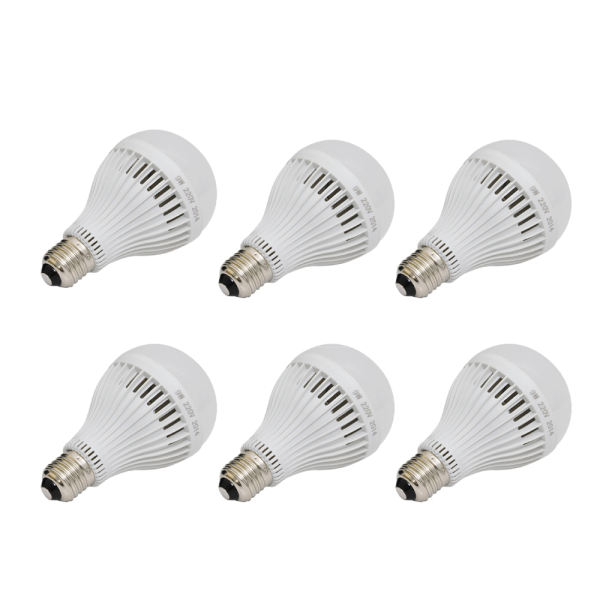 Bộ 6 bóng đèn LED Tường An E27 9W (Trắng)