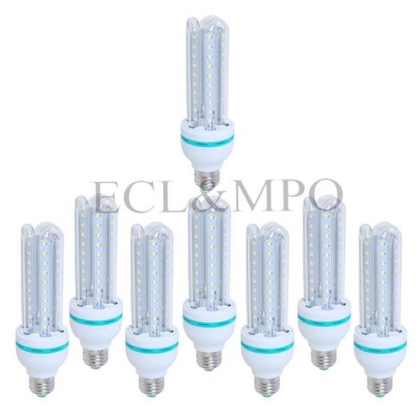 Bộ 8 bóng đèn LED chữ U 16W (Ánh Sáng Trắng)